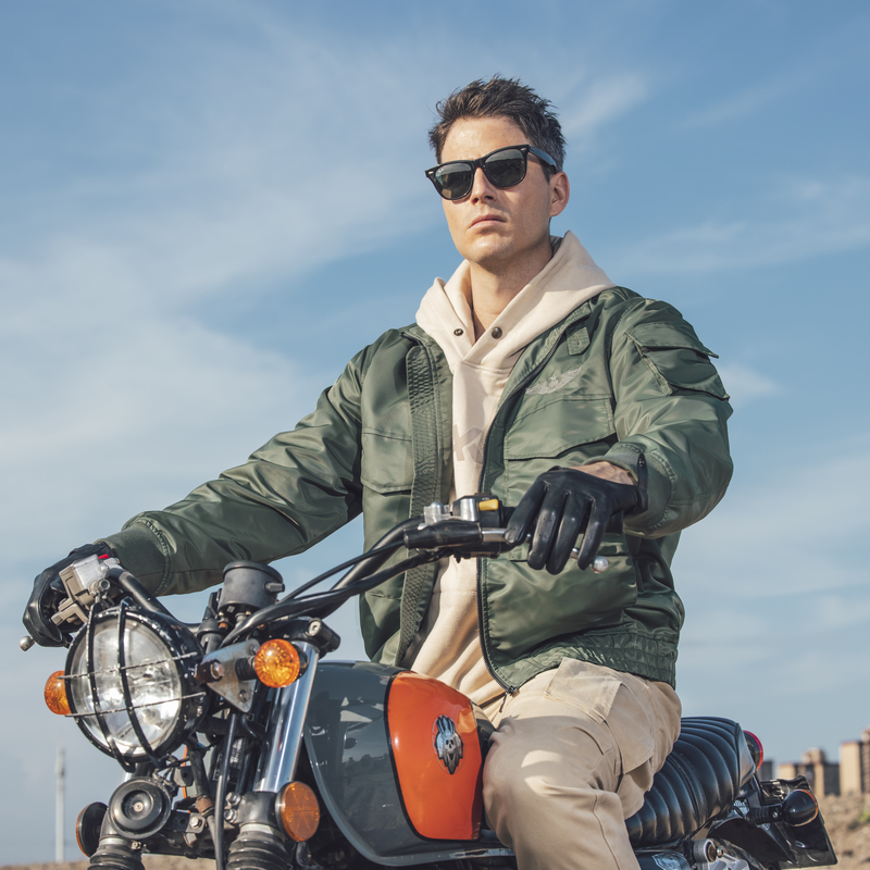 AKCLUB春秋新品G-8休闲男外套开衫宽松外套飞行员防风男士2204702