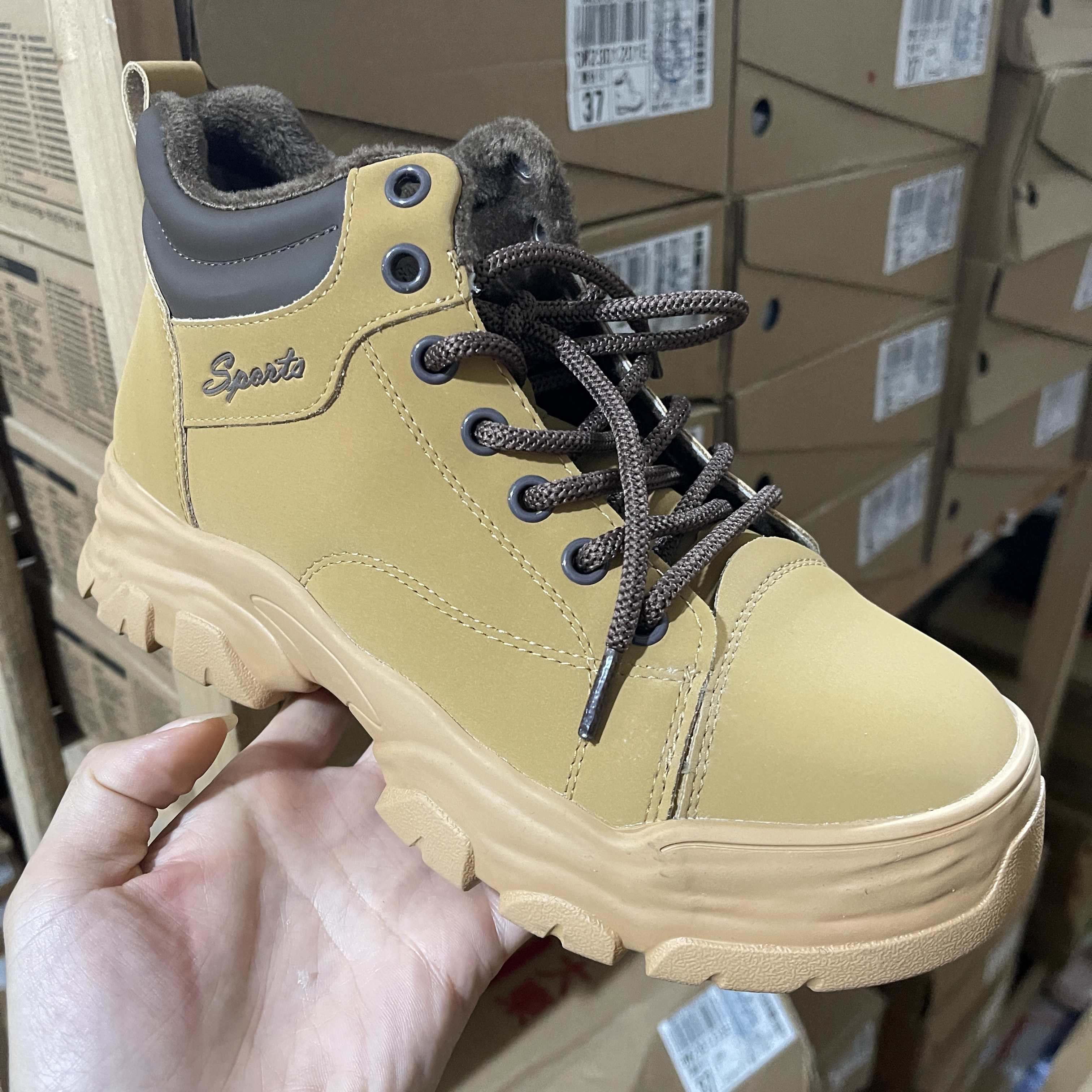 冬季1326加绒系带马丁靴女23D