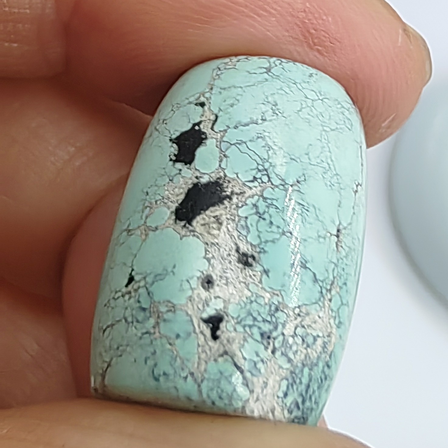 非金属仿水晶手链 原矿绿松高瓷桶我