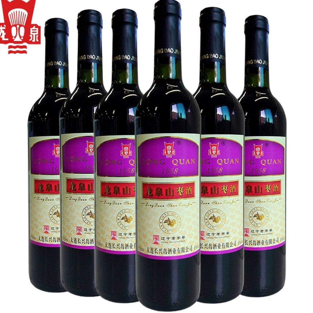 6瓶特制1958 六度枣酒