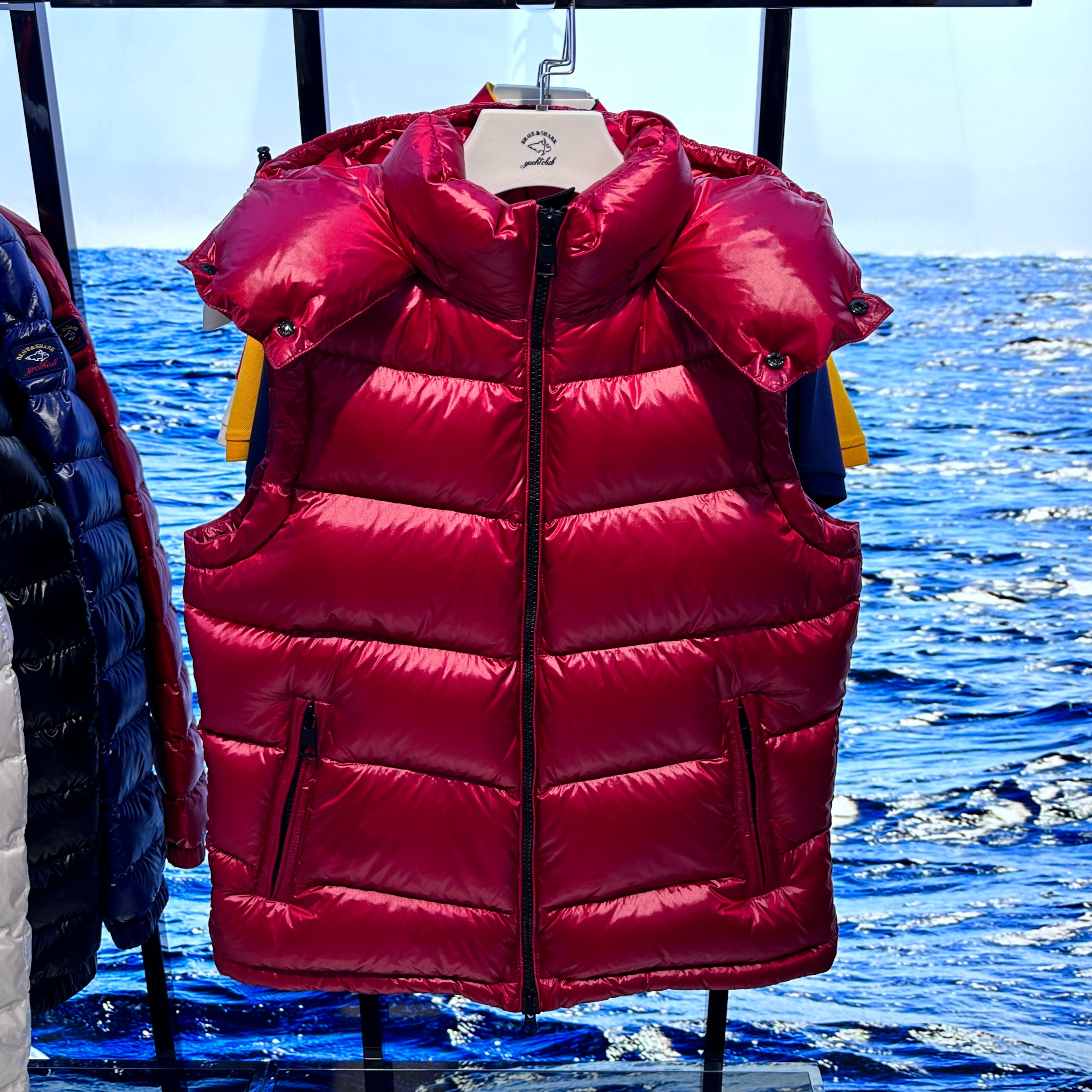 BRAVE&SHARK/勇士鲨鱼秋冬男士时尚鹅绒连帽可拆卸马甲短款2230