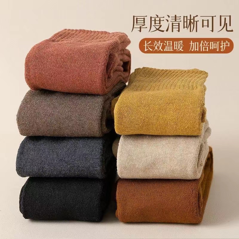 加厚保暖过膝袜子女毛圈厚袜子大腿袜秋冬加长中高筒加绒长筒袜子