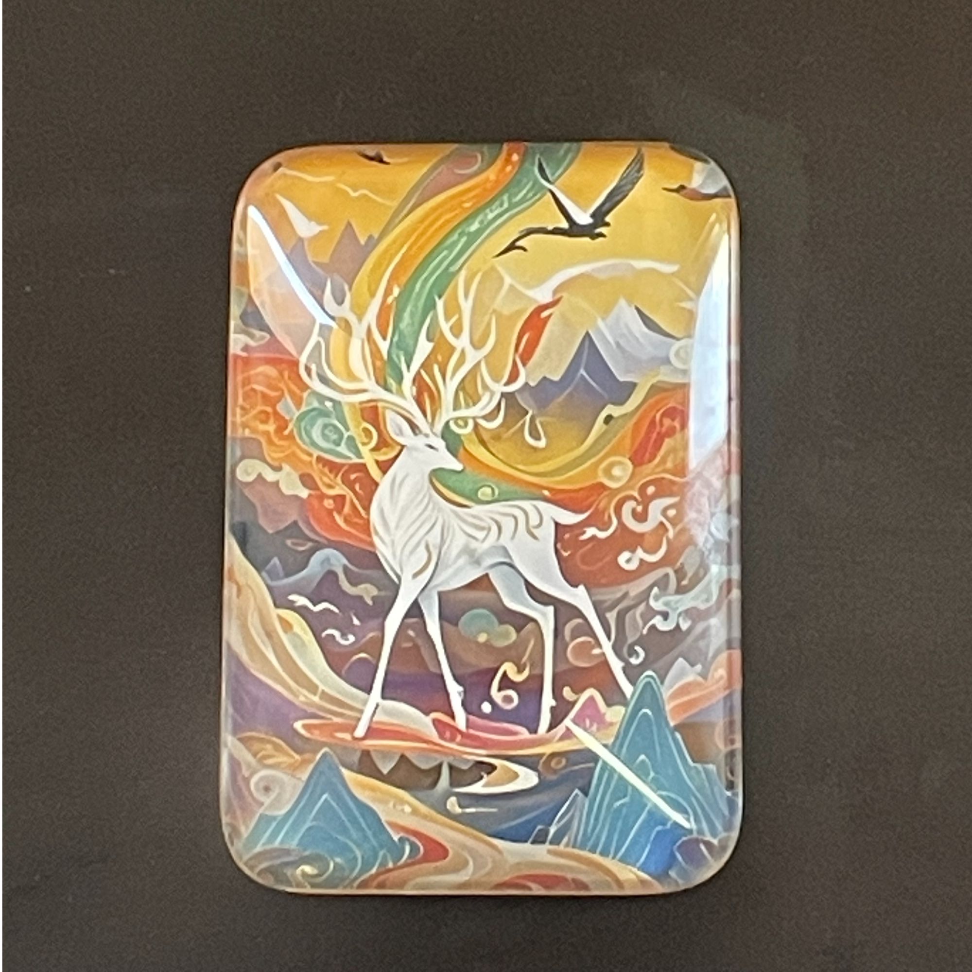 文创新品玻璃冰箱贴麻将敦煌系列