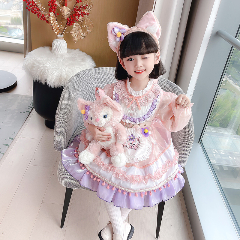 KA女童玲娜贝儿洛丽塔加绒公主裙秋冬新款儿童生日礼服连衣裙潮