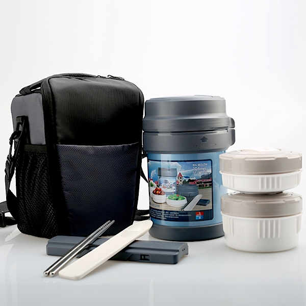 万象1.0升3层保温饭盒适合饭量三五岁孩子饭量上班族温桶学生焖烧