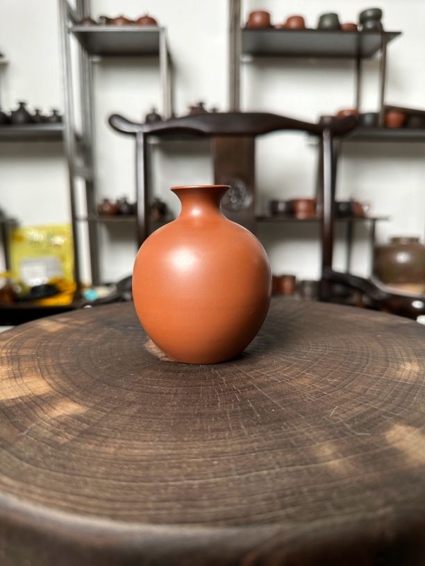 手工小花瓶茶桌摆件高8.5厘米