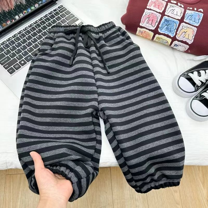 男女童一体绒秋冬季卫衣长裤韩版宝宝百搭保暖休闲运动连帽上衣潮