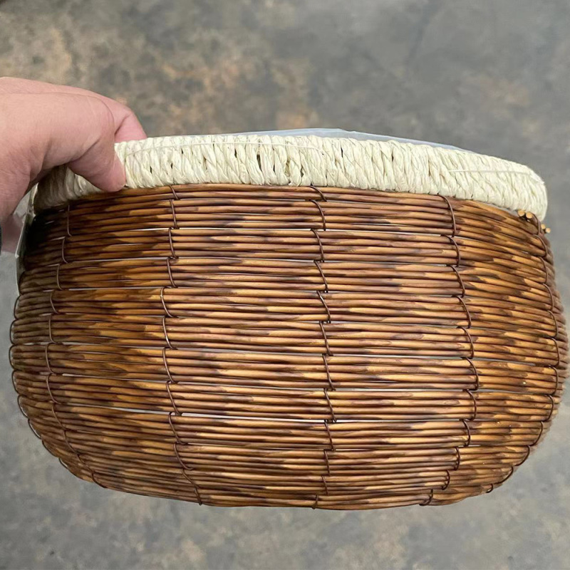 鲜花[手工编织篮]仿藤编筐蝴蝶兰伴侣花盆