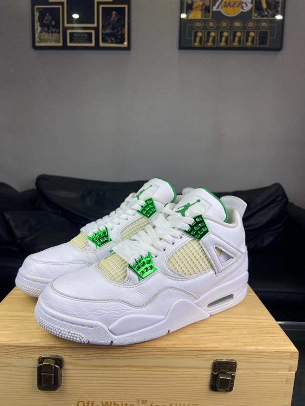Nike休闲鞋aj4白绿41码配盒95新中古潮流时尚男鞋