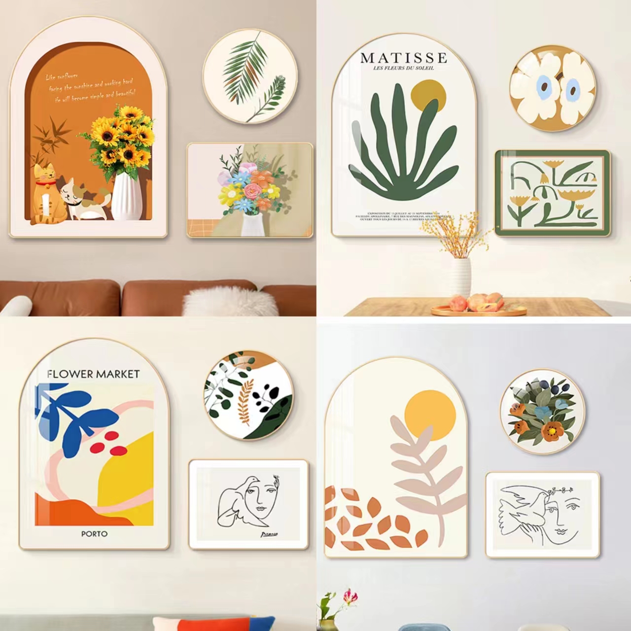 现代简约厨房餐厅装饰画创意饭厅餐桌背景墙挂画北欧风格客厅壁画