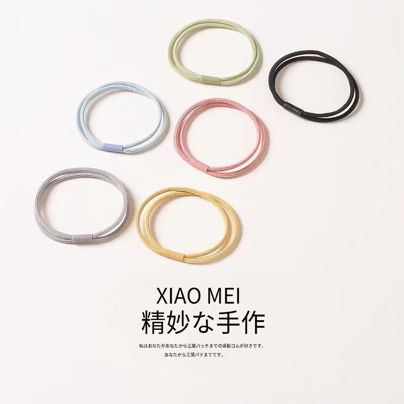 简约基础橡皮筋高弹力发圈韩国小清新少女马尾扎头发发绳头绳ins