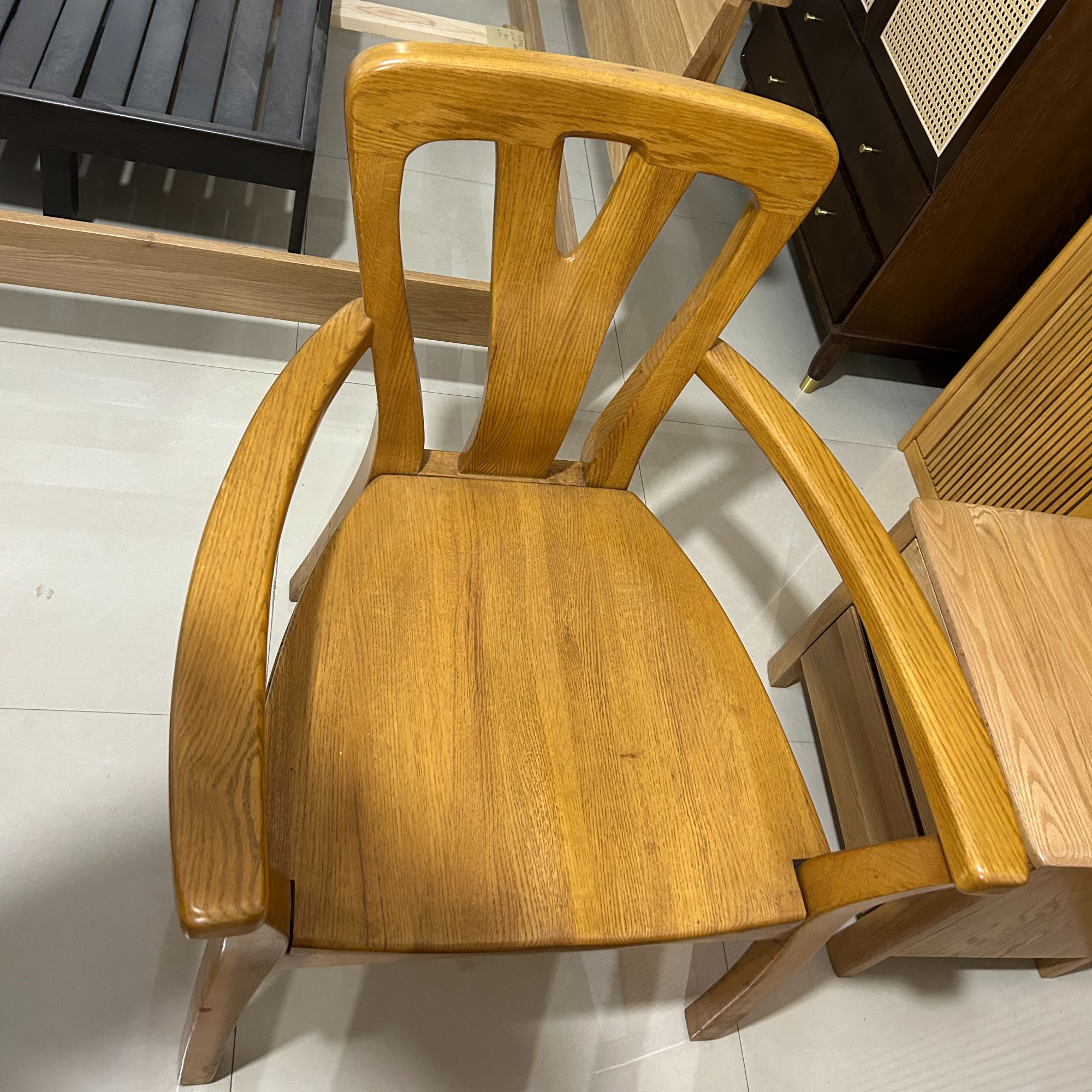 尾数处理新中式大气简约桌椅纯实木办公椅学习椅茶椅书椅