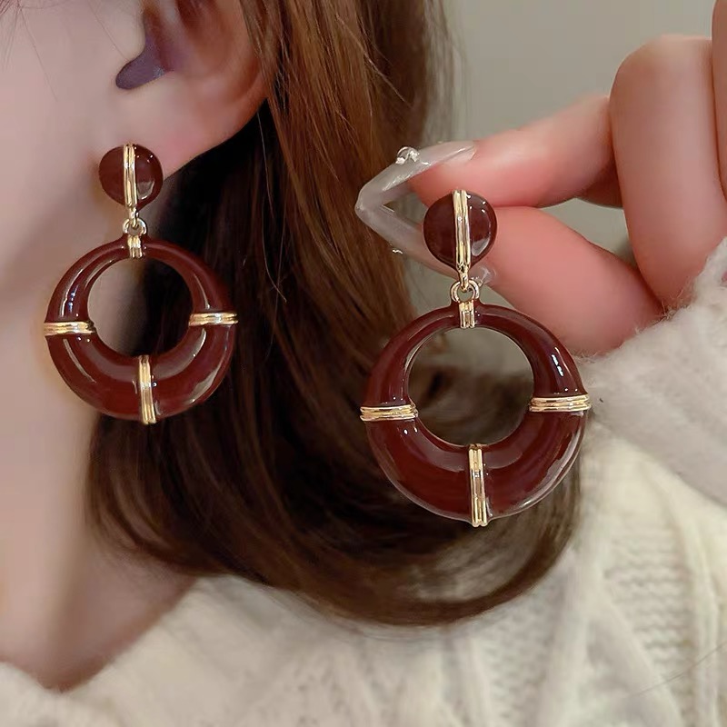 铜合金耳饰 【西西里】法式小众欧美气质夸张设计感-849