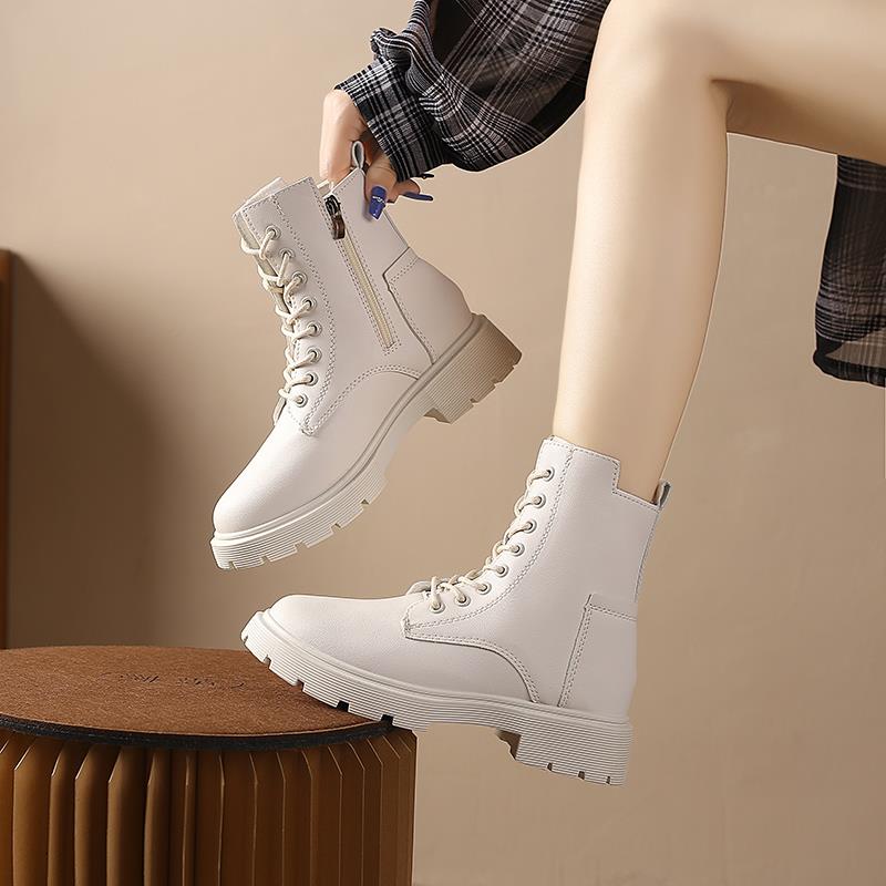 秋冬季回力休闲马丁靴女英伦风2023年新款秋冬鞋子厚靴子短靴雪地