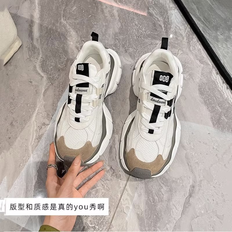冬季回力休闲老爹鞋女设计感小众复古厚底网面运动鞋轻便超软