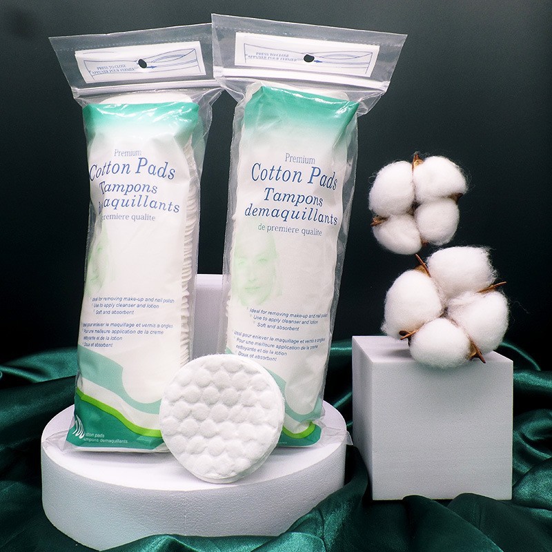 新疆包邮圆形卸妆棉片80片装纯棉跨境卸妆棉全棉一次性化妆棉眼唇