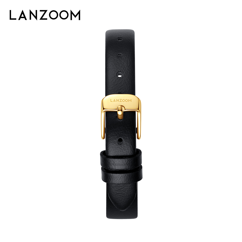 LANZOOM手表带表带适用于JENA系列黑色绿色皮带表带宽度12MM