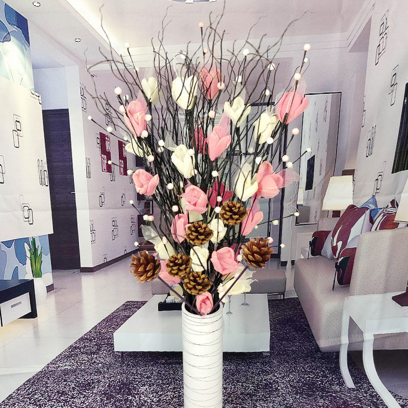 假花仿真花大束客厅落地插花家居室内装饰摆设件高枝干花花束花艺