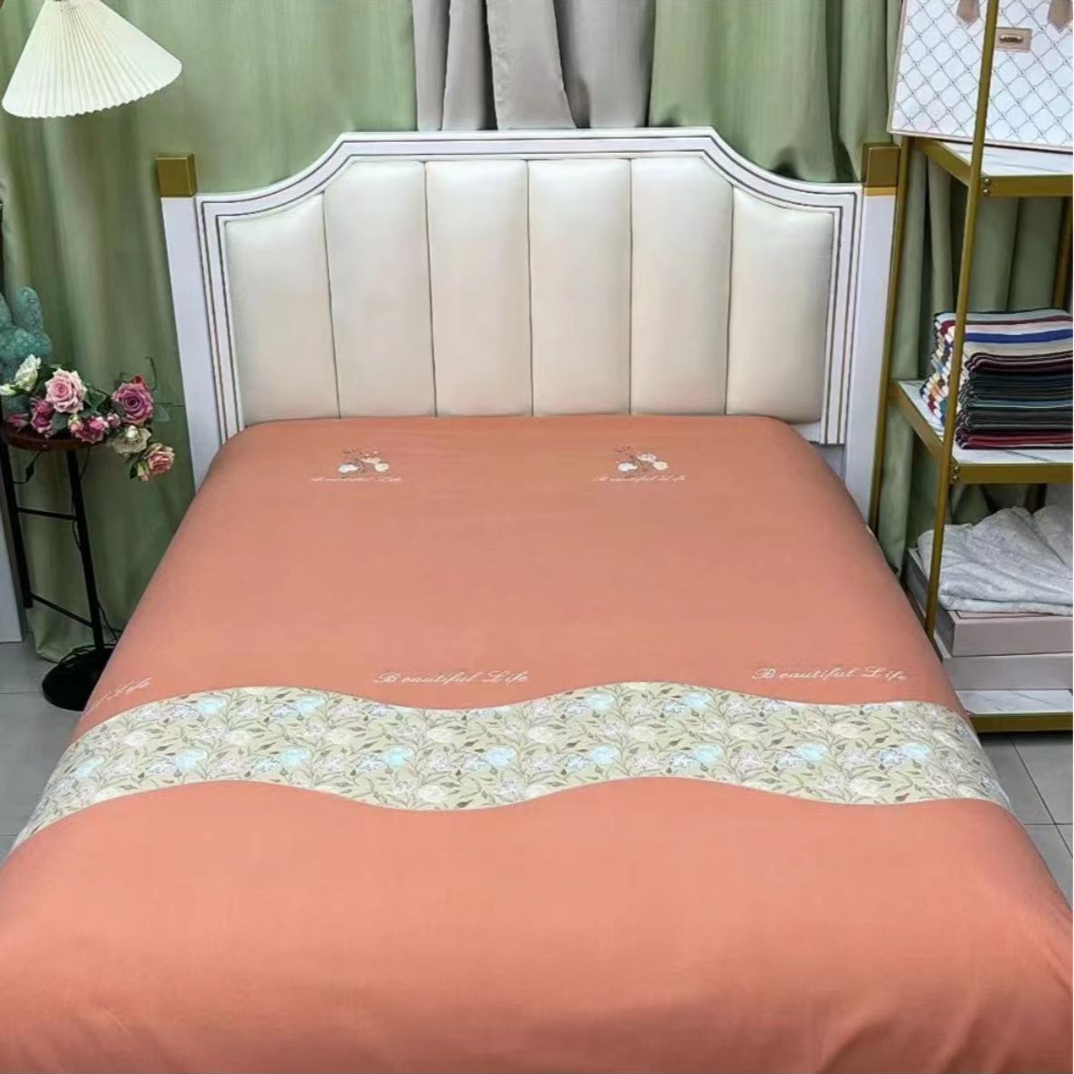 【MS】2025新款四季通用亲肤斜纹150单人200双人精品被罩-盛典花枝