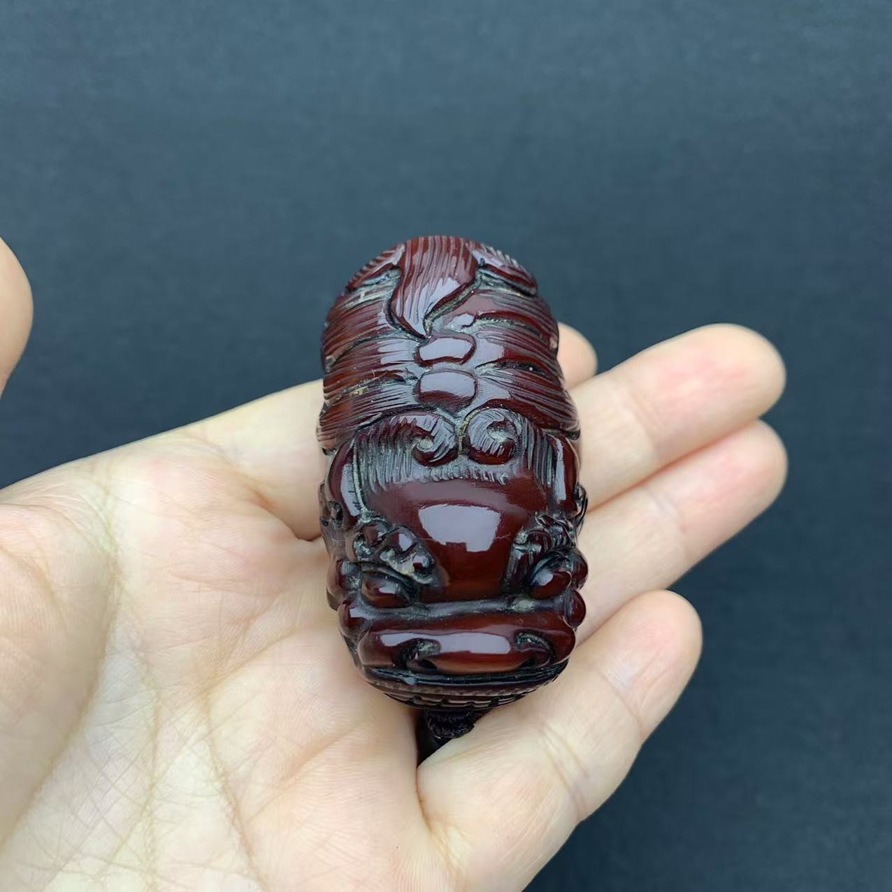 非金属皮质吊坠 时尚精美牦牛角手工雕刻大貔貅吊坠男女款民族风