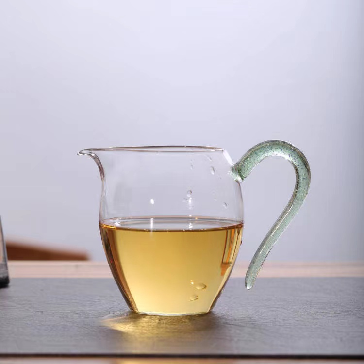 【翰文堂】清泉星河草绿公杯分茶器手工耐热 满水约330cc