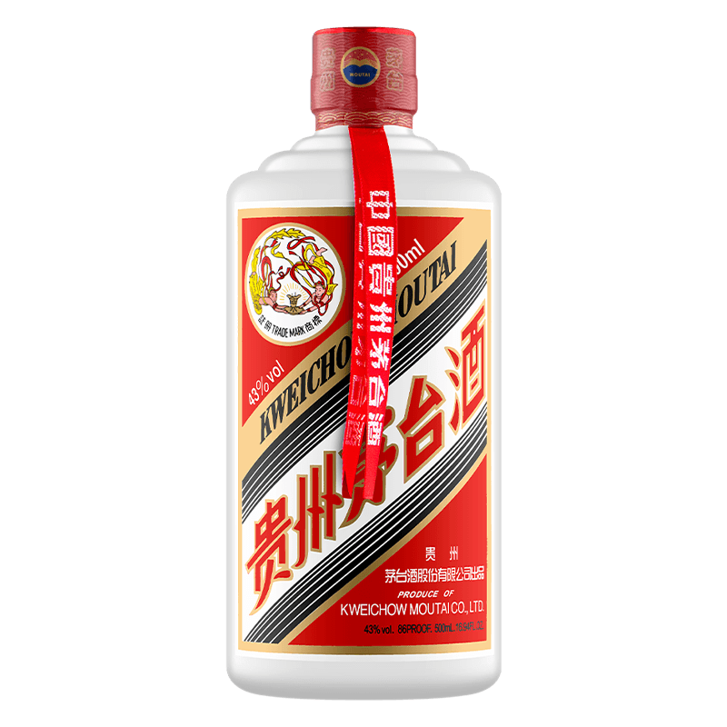 飞天茅台43°酱香型白酒500ml 1瓶