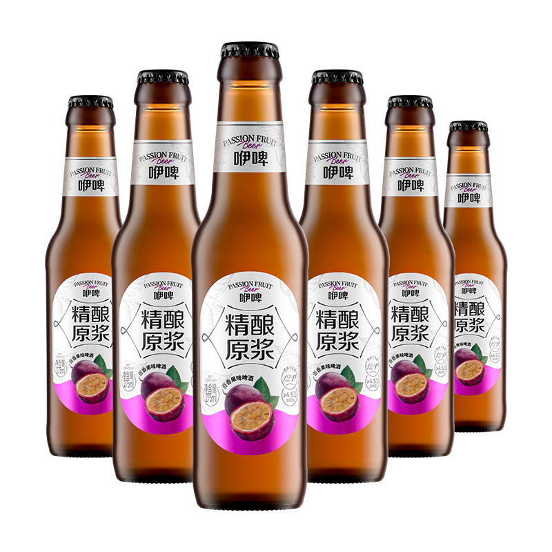 咿啤精酿百香果果味啤酒12°P瓶装275ml 6瓶