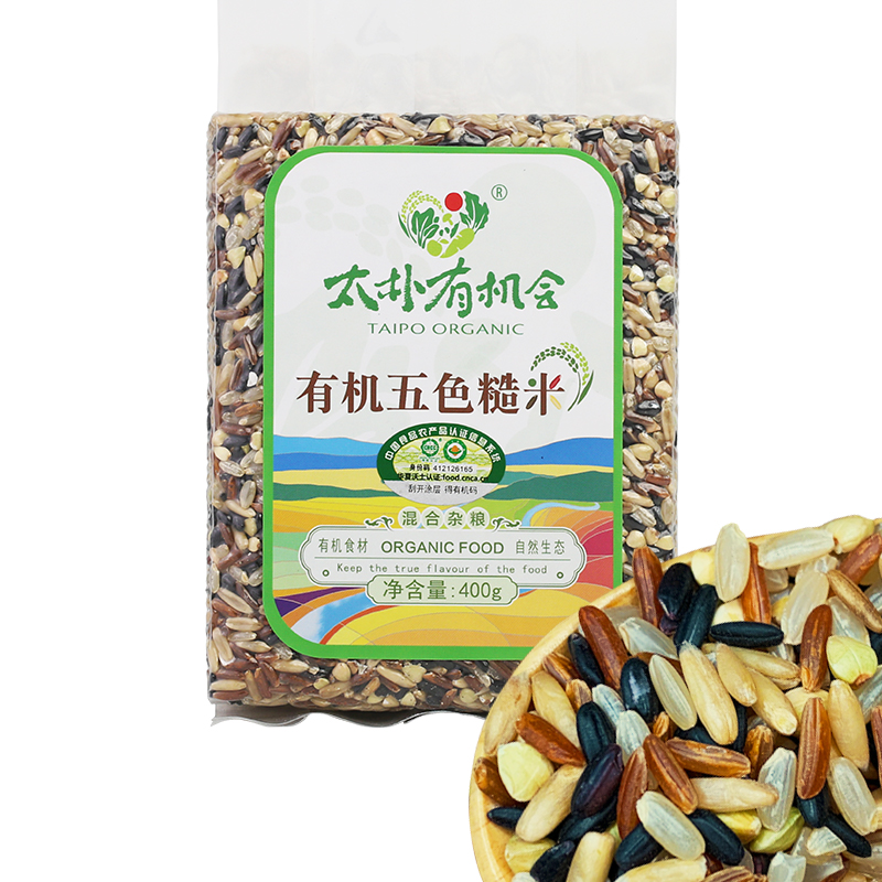 太朴有机会五色糙米 五色豆浆豆 八宝粥米 七谷杂粮米组合400g/包