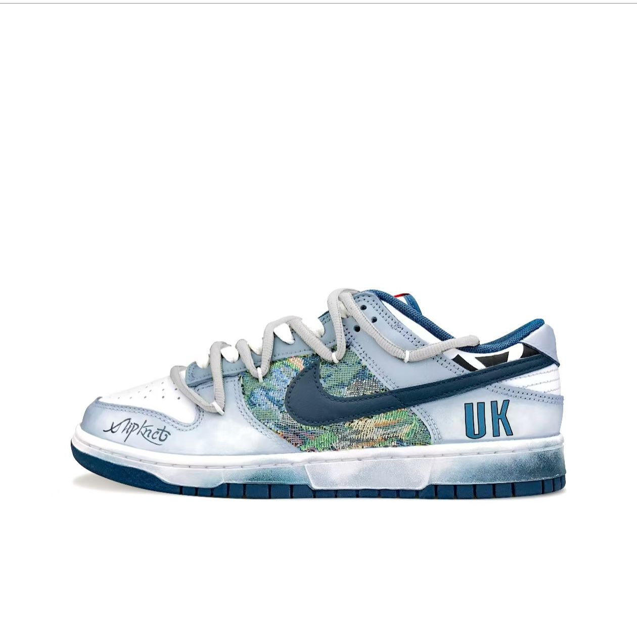 定制球鞋】 Nike Dunk 雾霭伦敦 复古做旧 包裹性防滑减震耐磨平衡