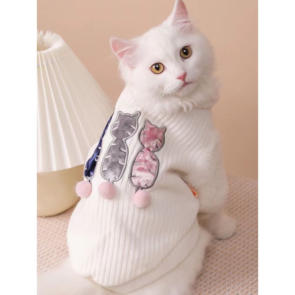 猫咪衣服防掉毛银渐层英短冬季保暖狗衣服猫衣服羽绒东北冬款冬装