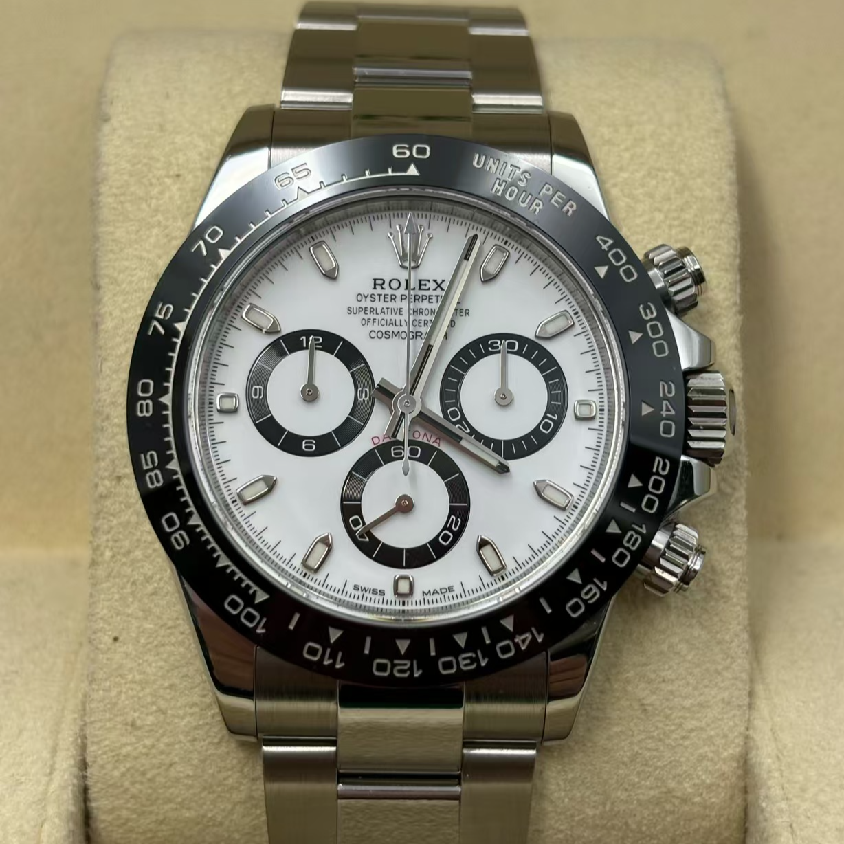 99新 Rolex/劳力士 宇宙计型迪通拿型m116500-0001白钢迪二手全套