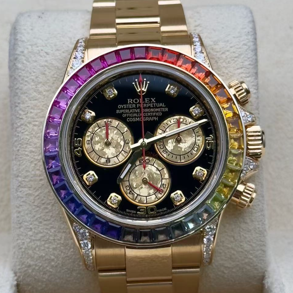 99新 Rolex/劳力士 宇宙计型迪通拿116528后升级116598彩虹迪单表