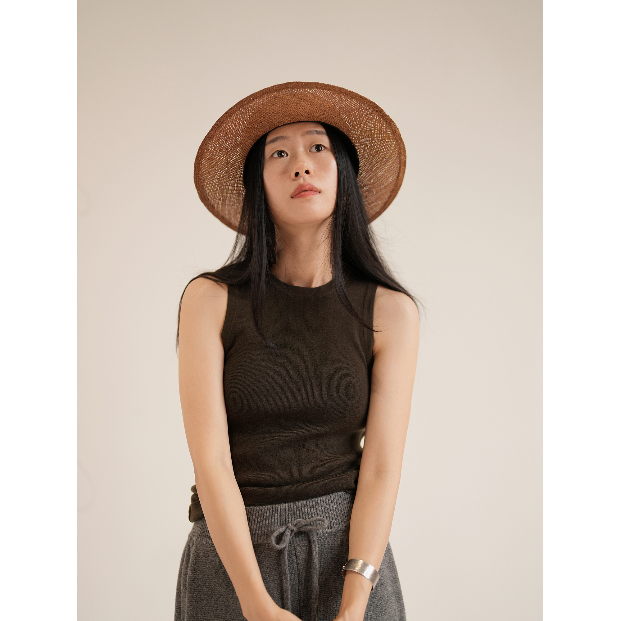 几见 原创设计夏季百搭多色圆领羊毛背心时尚内搭打底弹力WT3202