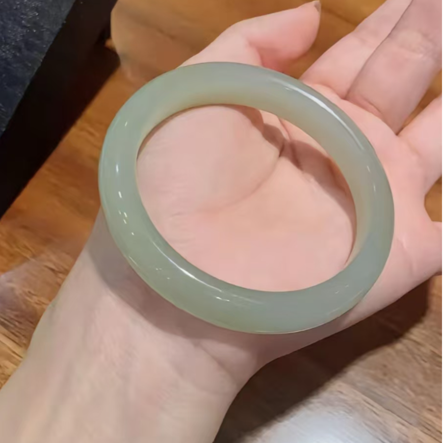 和田玉晴水料手镯