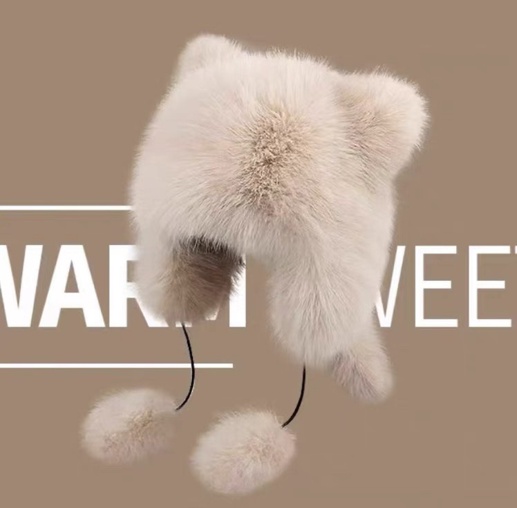 小浣熊帽子冬款保暖