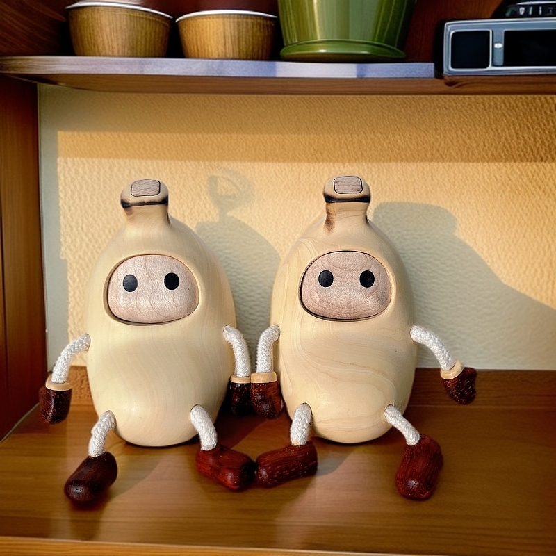 不蕉虑实木香蕉摆件创意可爱原创设计高端礼品日常送礼