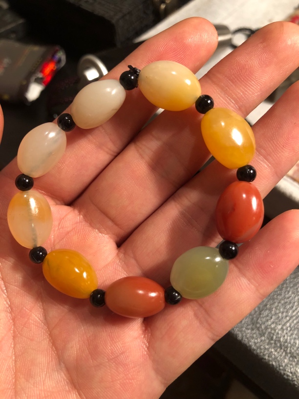 五彩石手链吊坠、