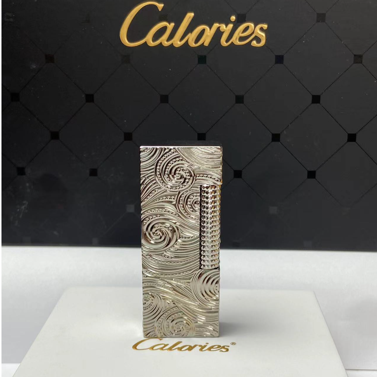 calories卡路侧滑纯铜男士礼物高端轻奢充气打火机小巧窄版自用机