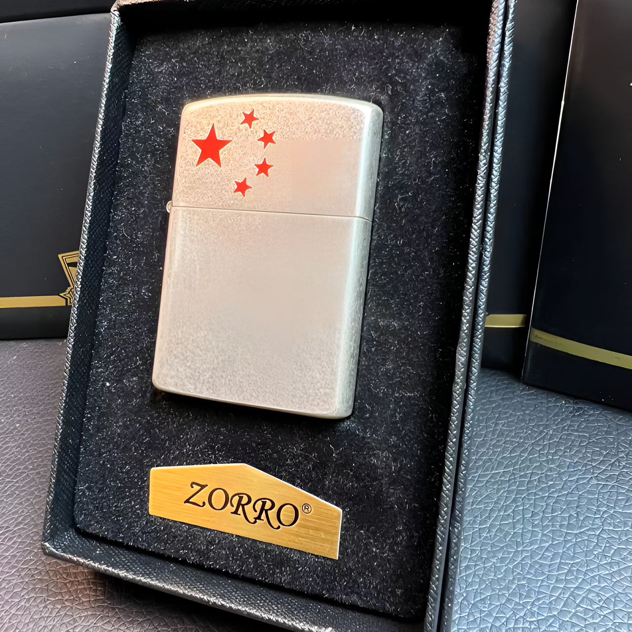 ZORRO佐罗正品煤油纯铜古银五星经典男士男人打火机复古创意砂轮