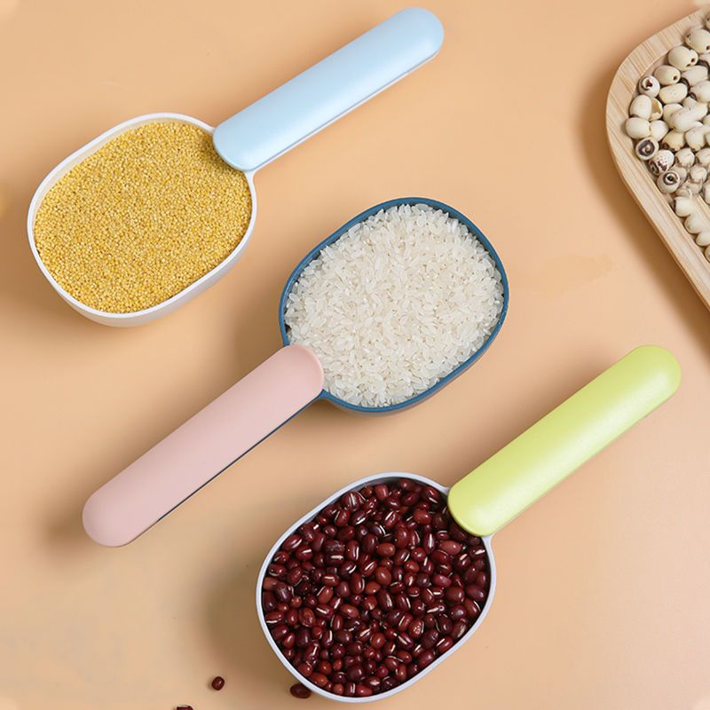 K实用宠物粮勺猫粮狗粮勺子舀米舀面粉手柄可夹式可爱创意粮食勺