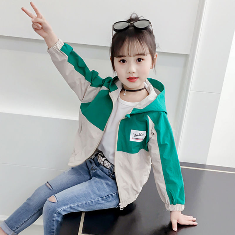 【冬季大促】女童外套中大儿童韩版洋气夹克上衣小孩时尚冲锋衣