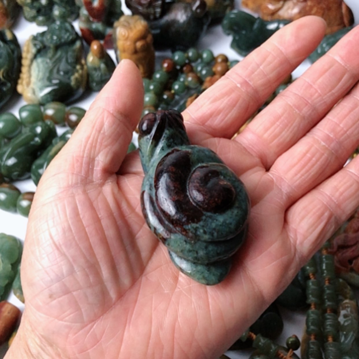 【闪购商品】岫岩河磨玉（透闪石质玉）把件未镶嵌T****/