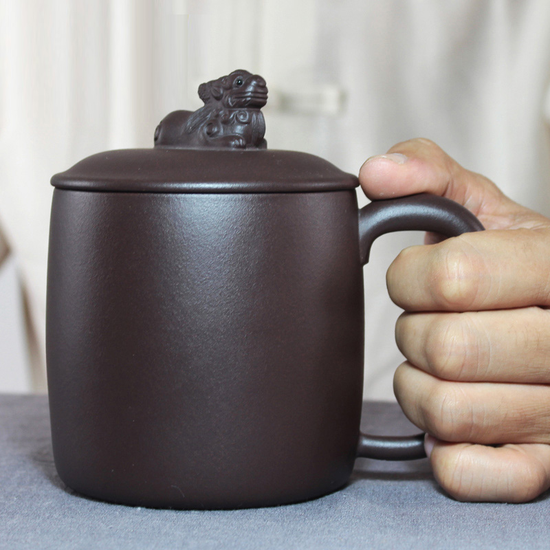 人民号 宜兴陶瓷紫砂杯原矿紫泥办公室茶水杯手工大号茶具高档