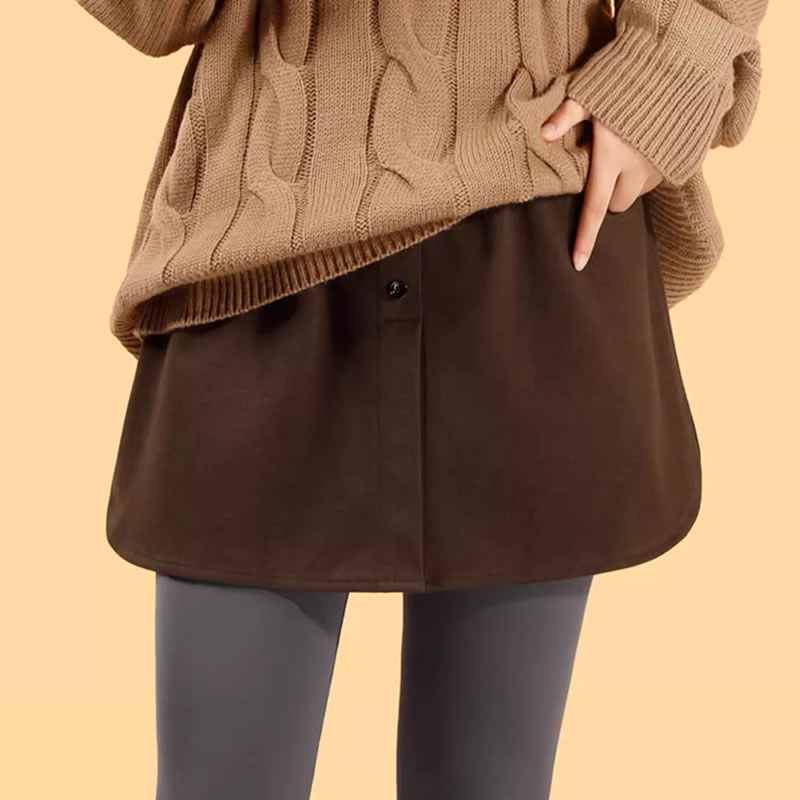 屁帘女遮臀神器2025新款秋冬打底裤鲨鱼裤下摆大码半身裙屁股高级