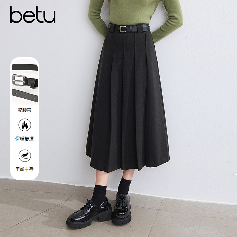 【茉茉专属】Betu/百图冬季舒适百搭显瘦半身裙2410T75