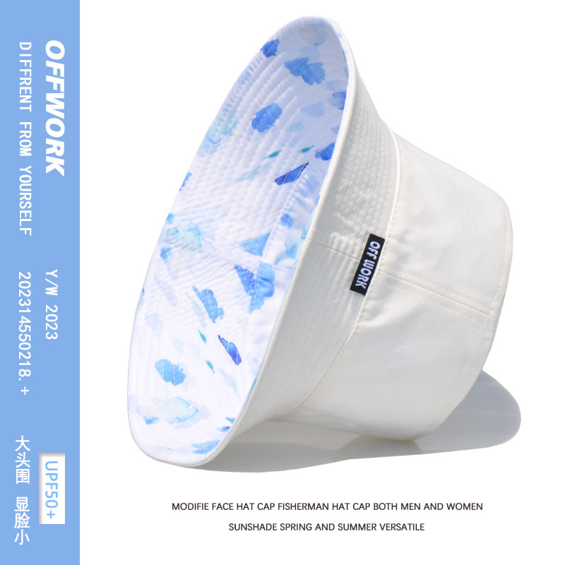 渔夫帽男女款防嗮帽双面戴大头围遮阳帽新品帽子百搭显脸小盆帽潮