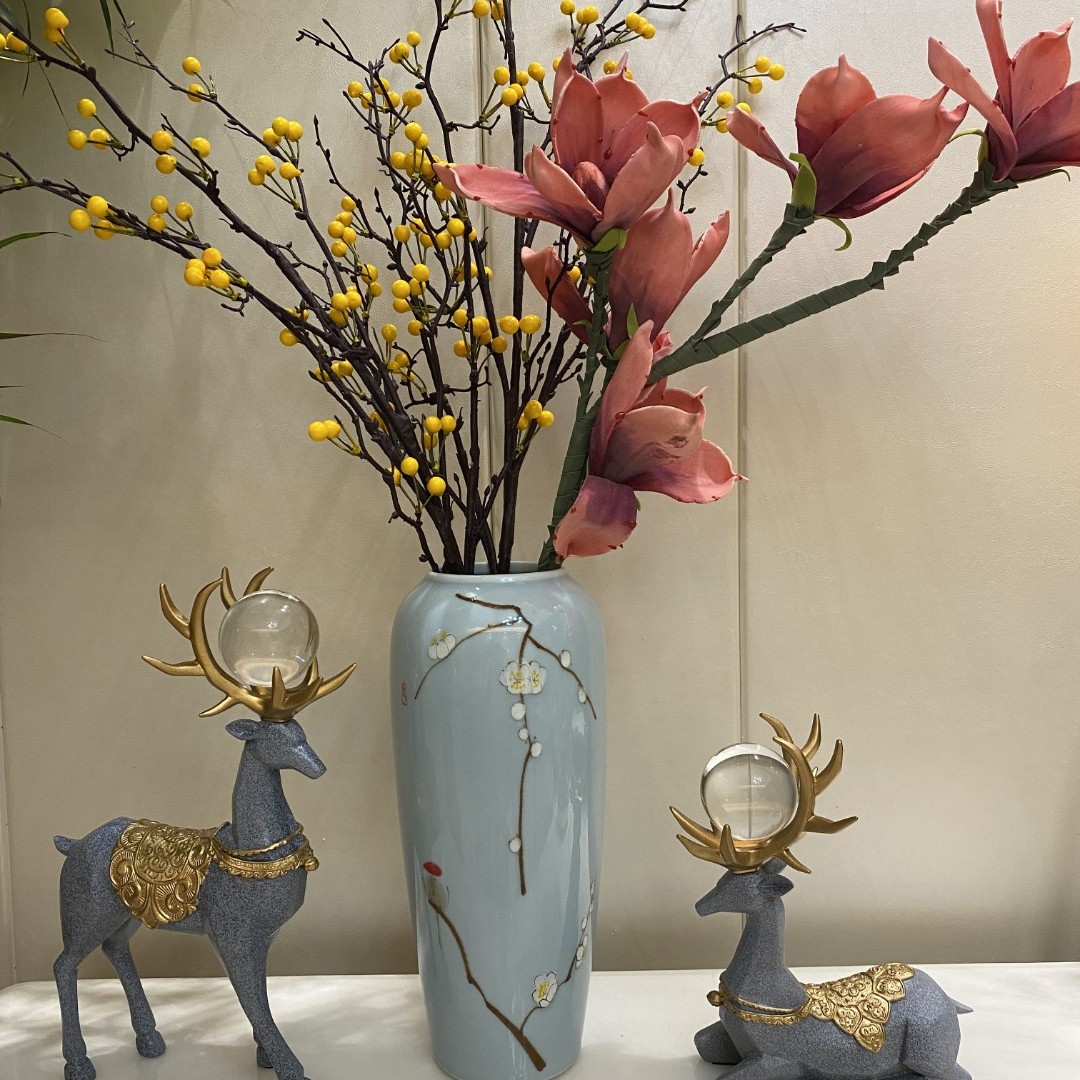 【JX】】现代新中式花瓶客厅家居插花装饰品摆件陶瓷
