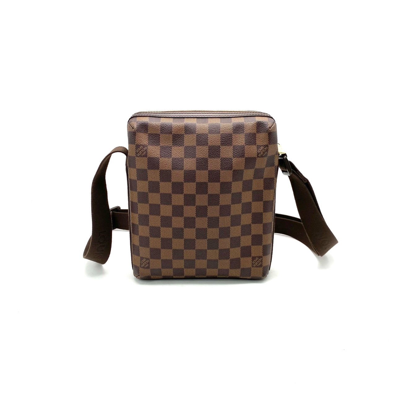 95新 LouisVuitton/路易威登 棕棋盘格小号斜挎记者包 尺寸20/24