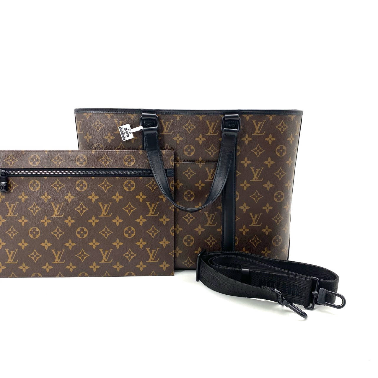 99新 LouisVuitton/路易威登 99新棕老花wee-kend托特包尺寸37/29