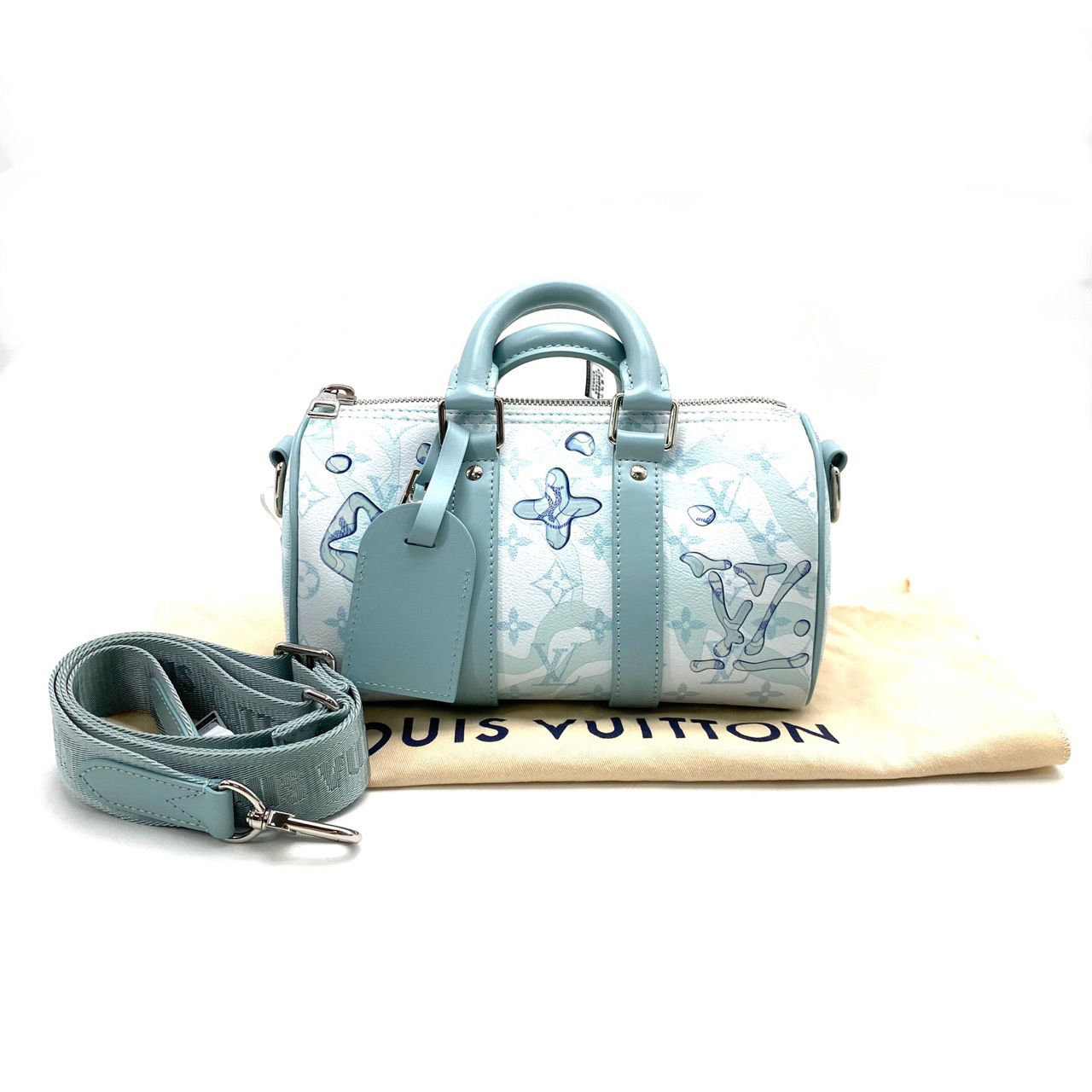 99新 LouisVuitton/路易威登 限量款keepall25斜挎包 尺25/15